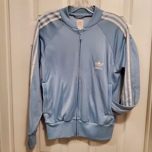 Adidas Light Blue Track Jacket Womens Size L